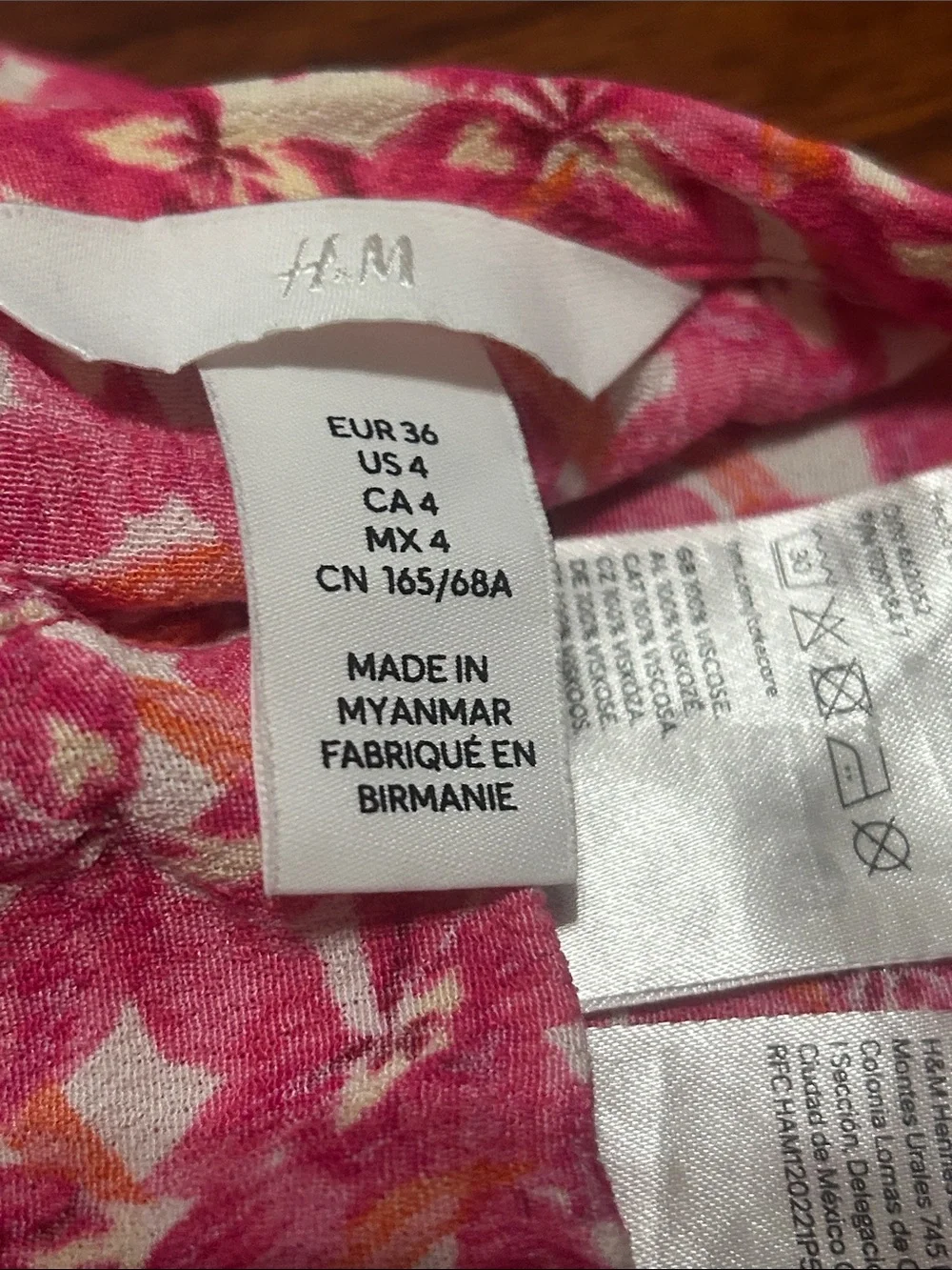 H&M Pink Floral Maxi Skirt